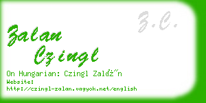 zalan czingl business card